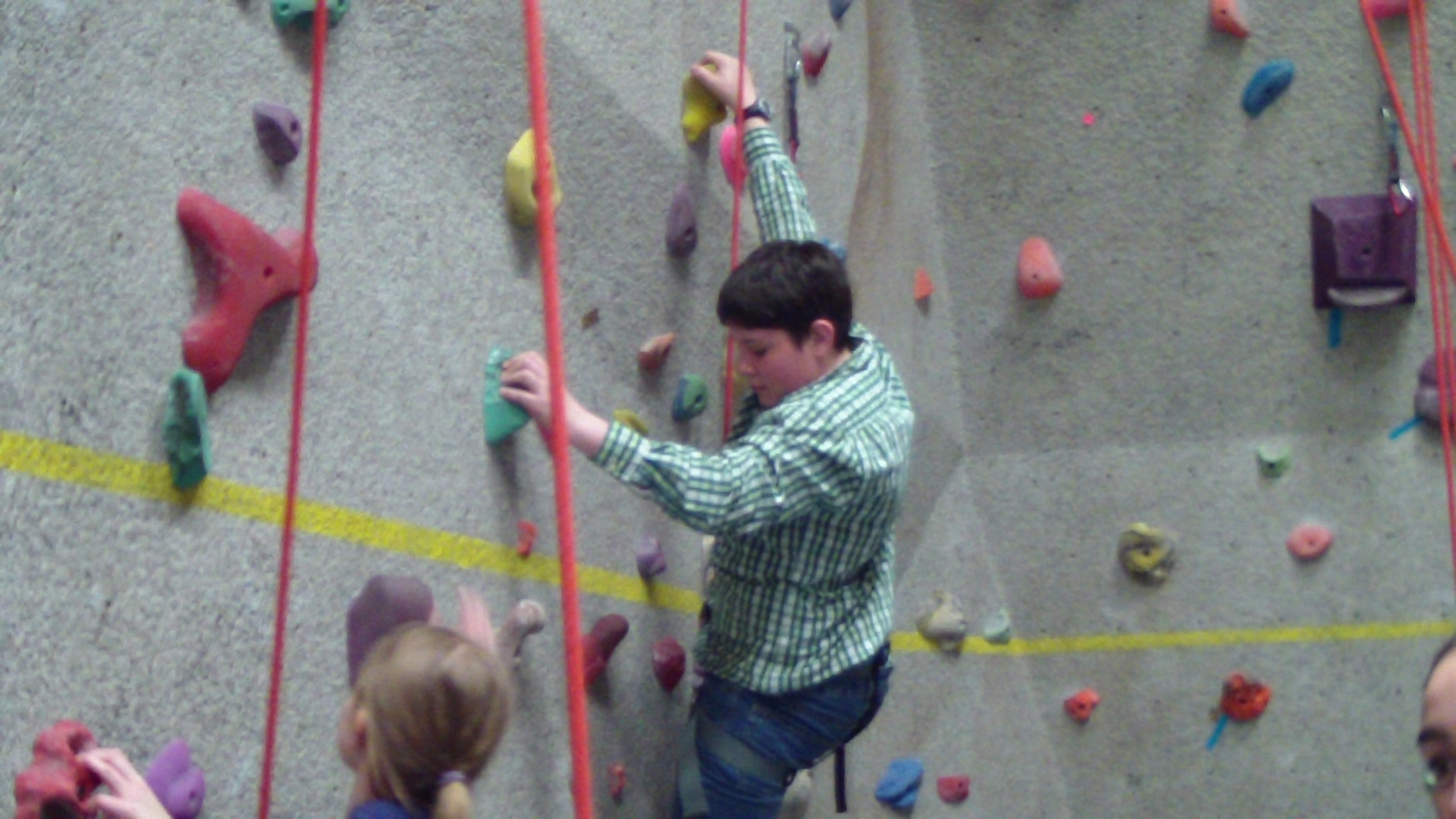 Students enjoyed rock climbing at LSC as part of winter activities program.