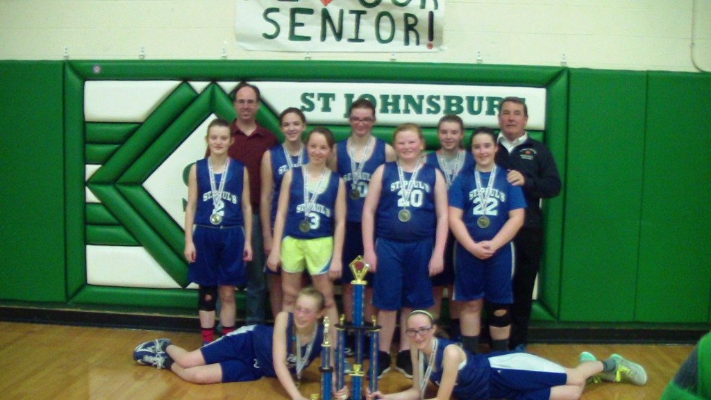 St. Paul's and Orleans combined girls basketball team finished their season with a second place finish at the St. J Rotary Tournament (B division) and were also awarded the good sportsmanship trophy.